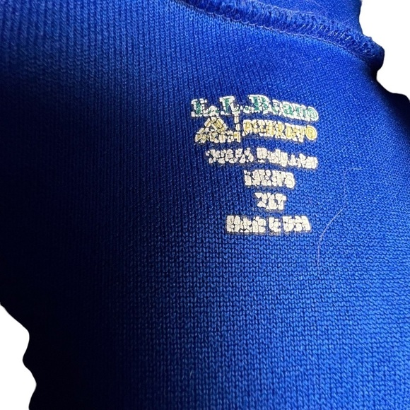 LL Bean Women 2XL 1/4 Zip Mock Neck Pullover Active LS Shirt Layer Thumb Holes - Picture 2 of 6